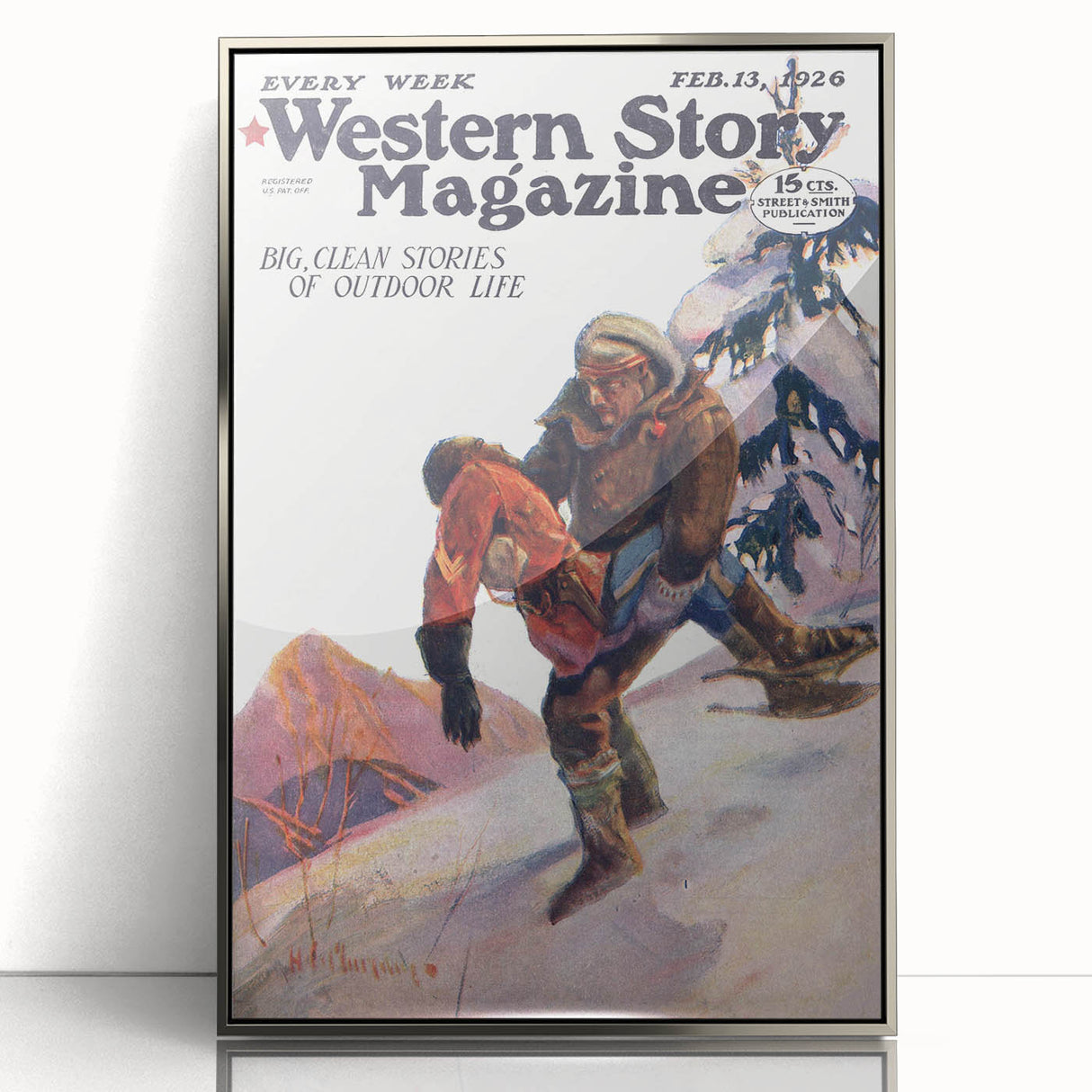 Vintage Magazine Cover Art – Western Story Outdoor Life Print