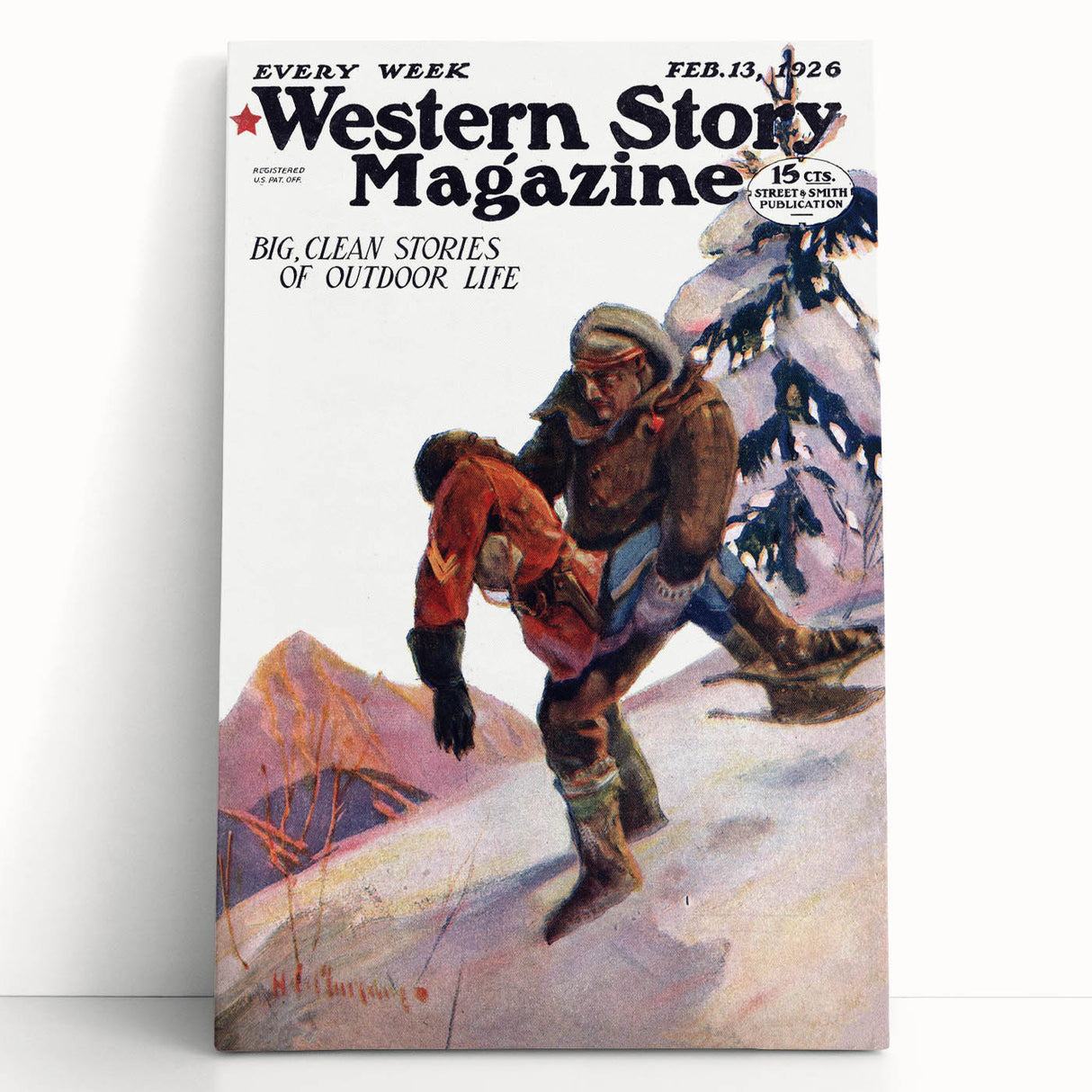 Vintage Magazine Cover Art – Western Story Outdoor Life Print