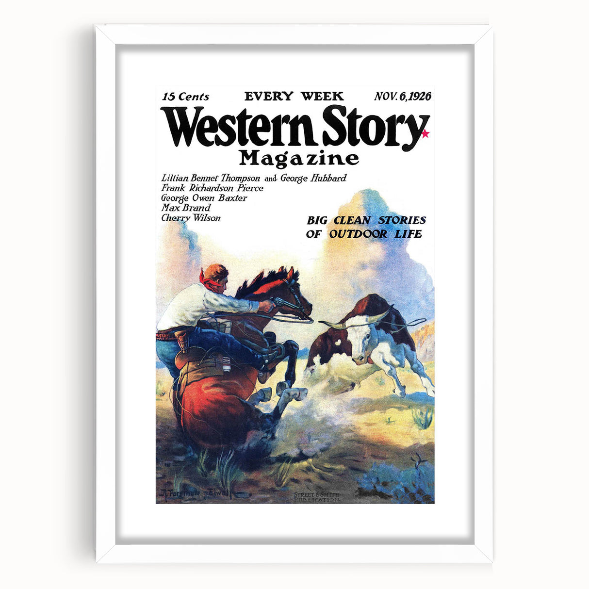 Vintage Magazine Cover Art – Western Story Outdoor Adventure Print