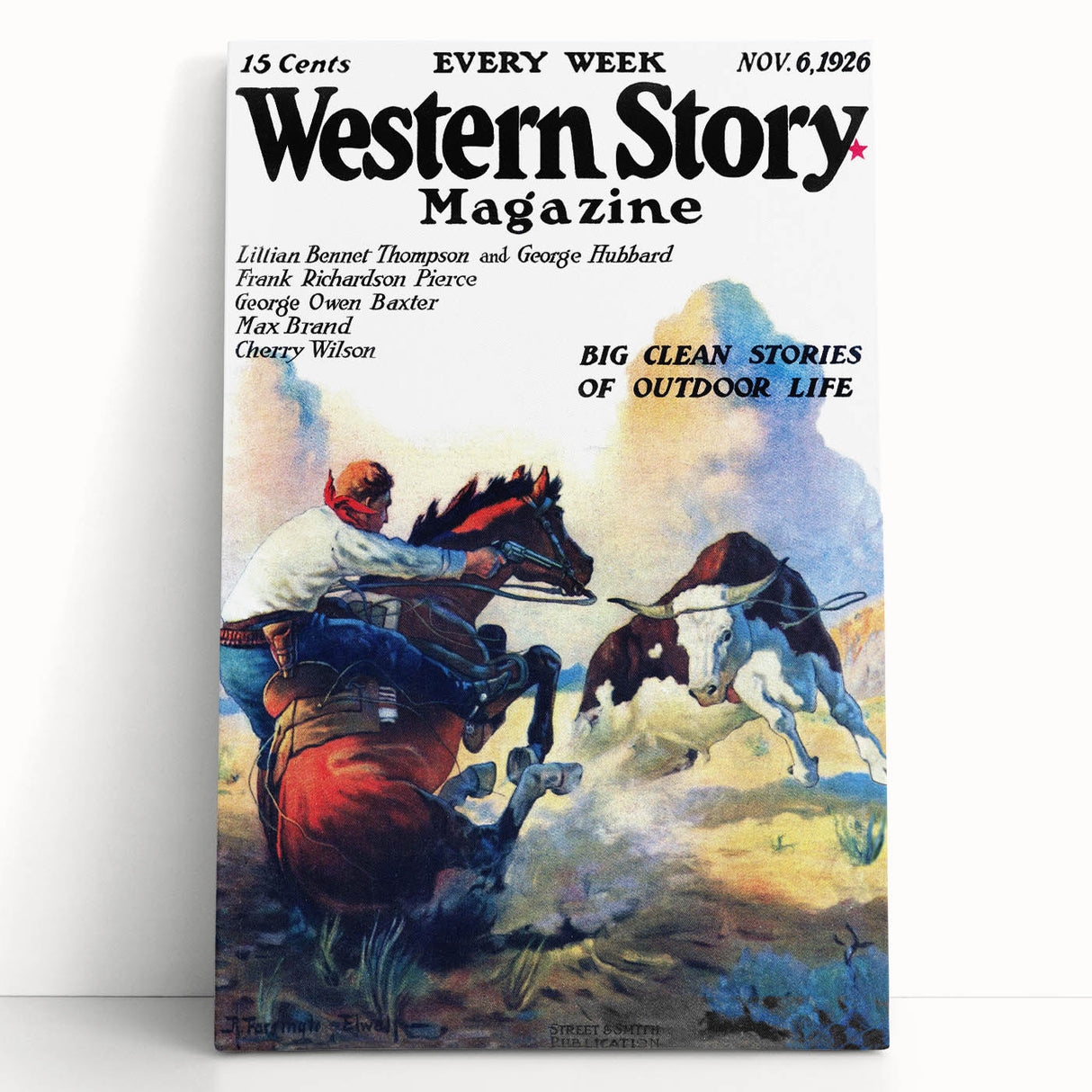 Vintage Magazine Cover Art – Western Story Outdoor Adventure Print
