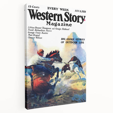 Vintage Magazine Cover Art – Western Story Outdoor Adventure Print