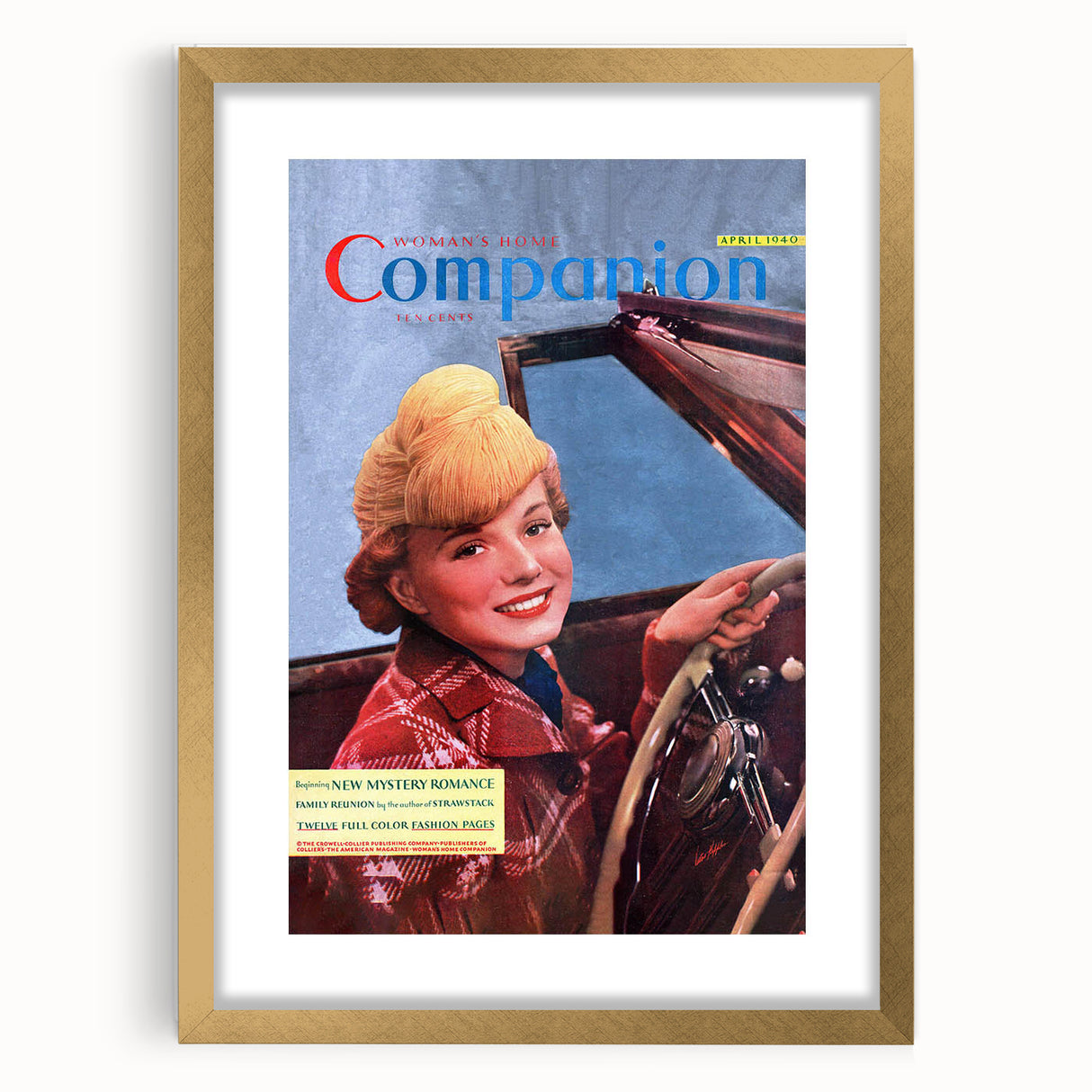 Vintage Magazine Cover Art – Woman’s Home Companion Retro Print