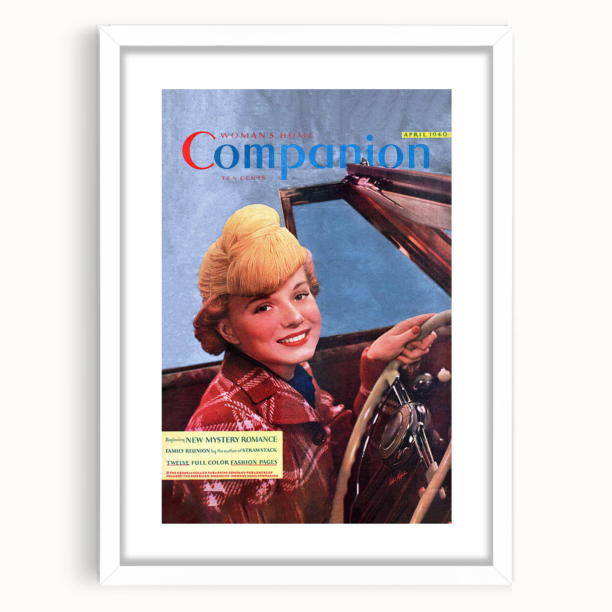 Vintage Magazine Cover Art – Woman’s Home Companion Retro Print