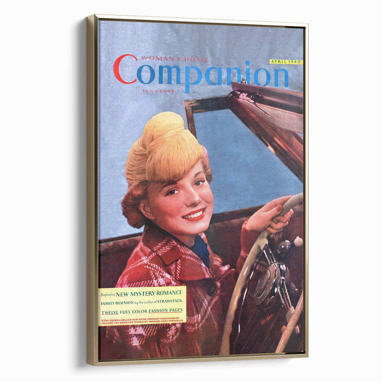 Vintage Magazine Cover Art – Woman’s Home Companion Retro Print