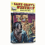 Vintage Magazine Cover Art – Zane Grey’s Western Action Print