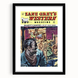 Vintage Magazine Cover Art – Zane Grey’s Western Action Print