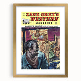 Vintage Magazine Cover Art – Zane Grey’s Western Action Print