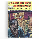 Vintage Magazine Cover Art – Zane Grey’s Western Action Print
