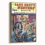 Vintage Magazine Cover Art – Zane Grey’s Western Action Print