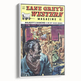 Vintage Magazine Cover Art – Zane Grey’s Western Action Print
