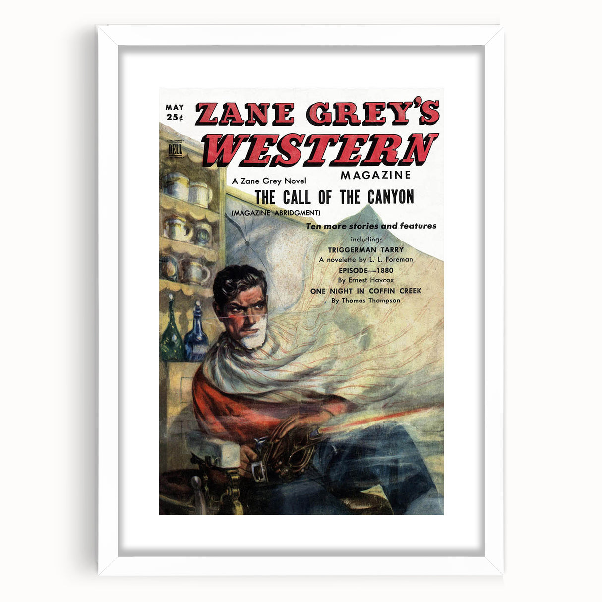 Vintage Magazine Cover Art – Zane Grey’s Western Canyon Print