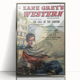 Vintage Magazine Cover Art – Zane Grey’s Western Canyon Print
