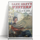 Vintage Magazine Cover Art – Zane Grey’s Western Canyon Print