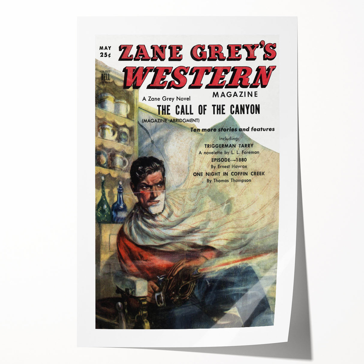 Vintage Magazine Cover Art – Zane Grey’s Western Canyon Print
