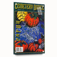 Vintage Cemetery Dance Cover Art – Halloween Pumpkin Retro Print
