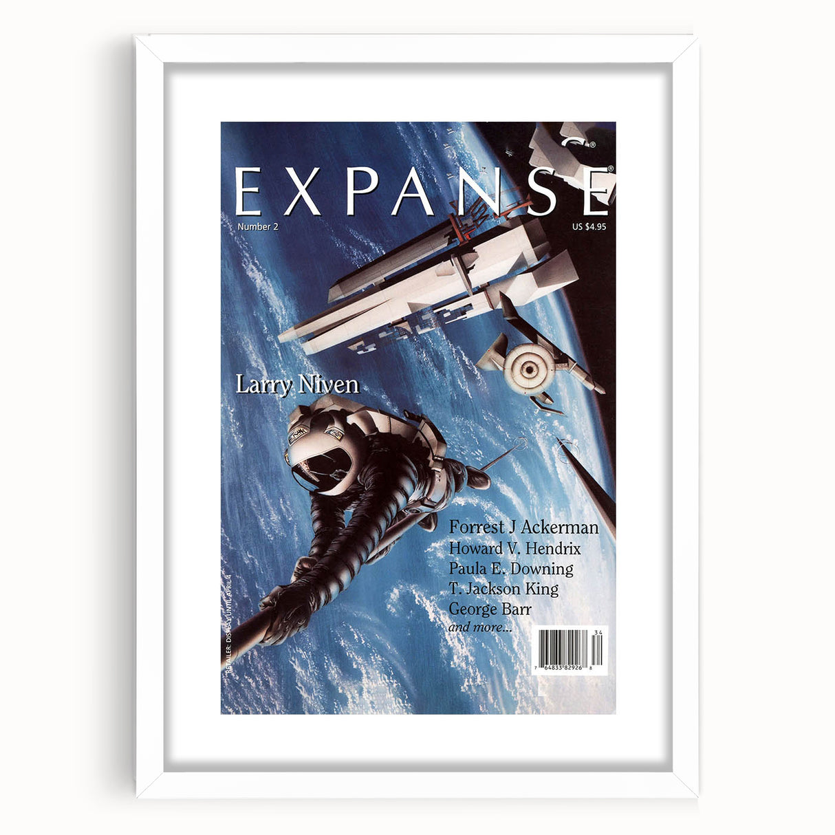 Vintage Magazine Cover Art – Expanse Sci-Fi Space Adventure Print