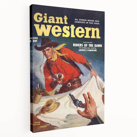 Vintage Magazine Cover Art - Classic Western Action Wall Print
