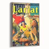 Vintage Magazine Cover Art - Western Action Romance Wall Print