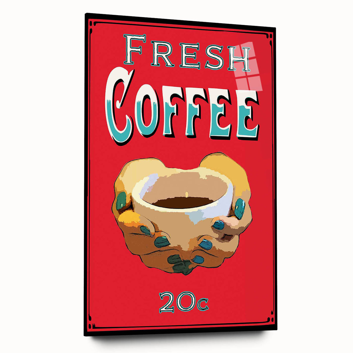 Vintage Motivational Poster - Fresh Coffee Retro Art Print