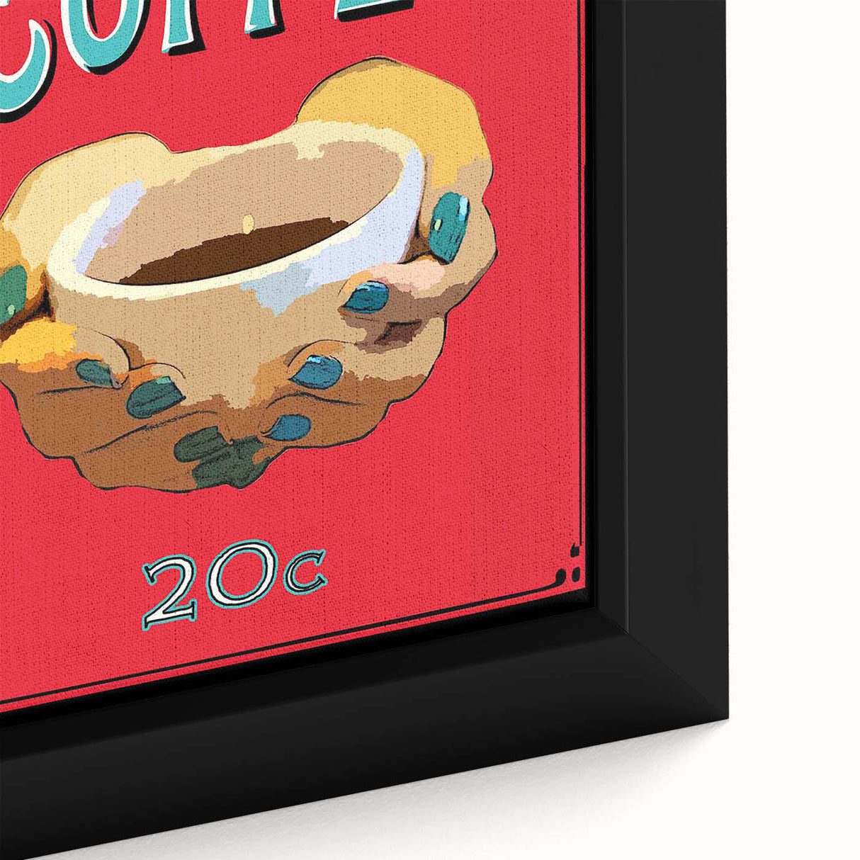 Vintage Motivational Poster - Fresh Coffee Retro Art Print