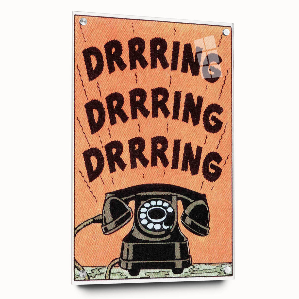 Vintage Motivational Poster - Retro Telephone "Drrring" Art Print