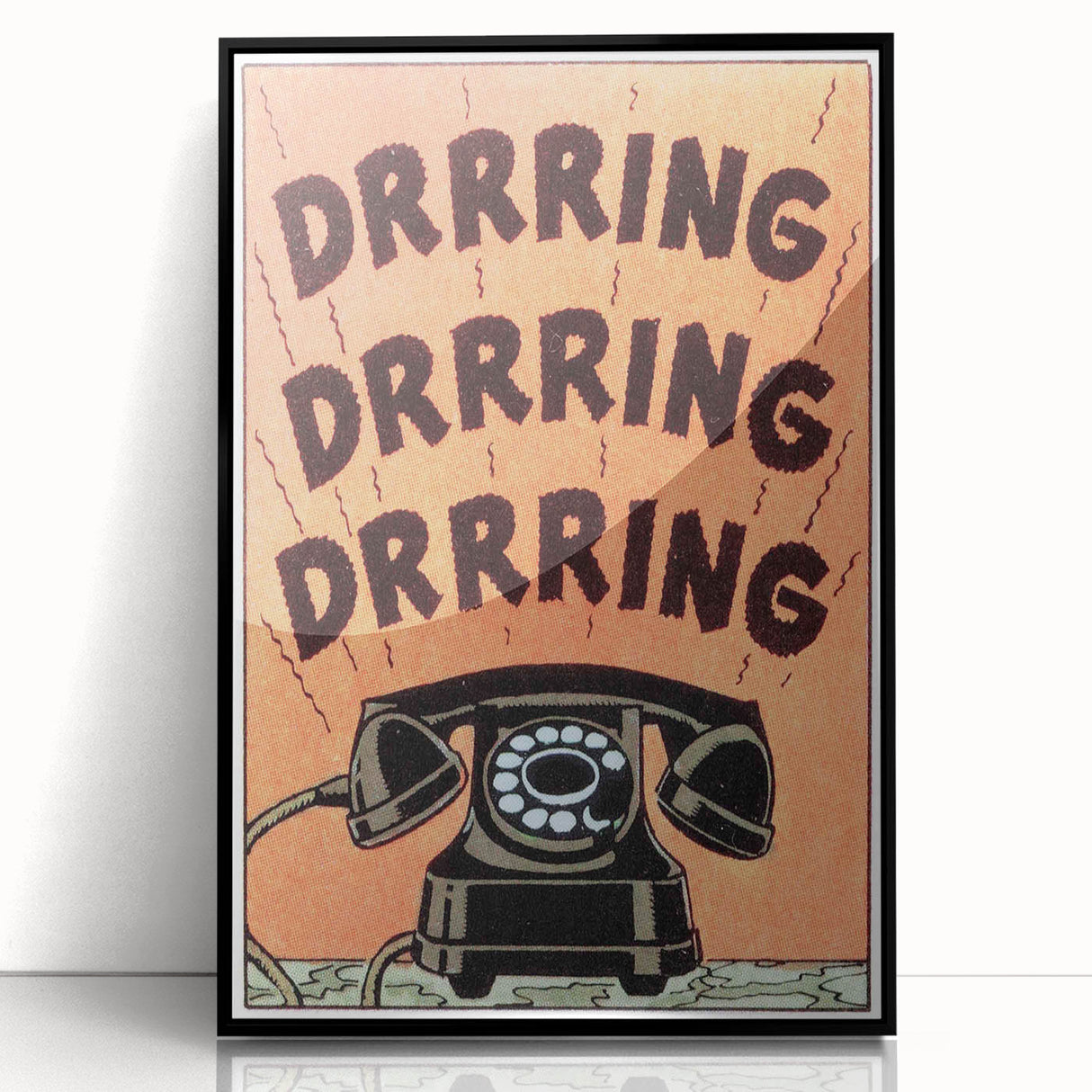 Vintage Motivational Poster - Retro Telephone "Drrring" Art Print