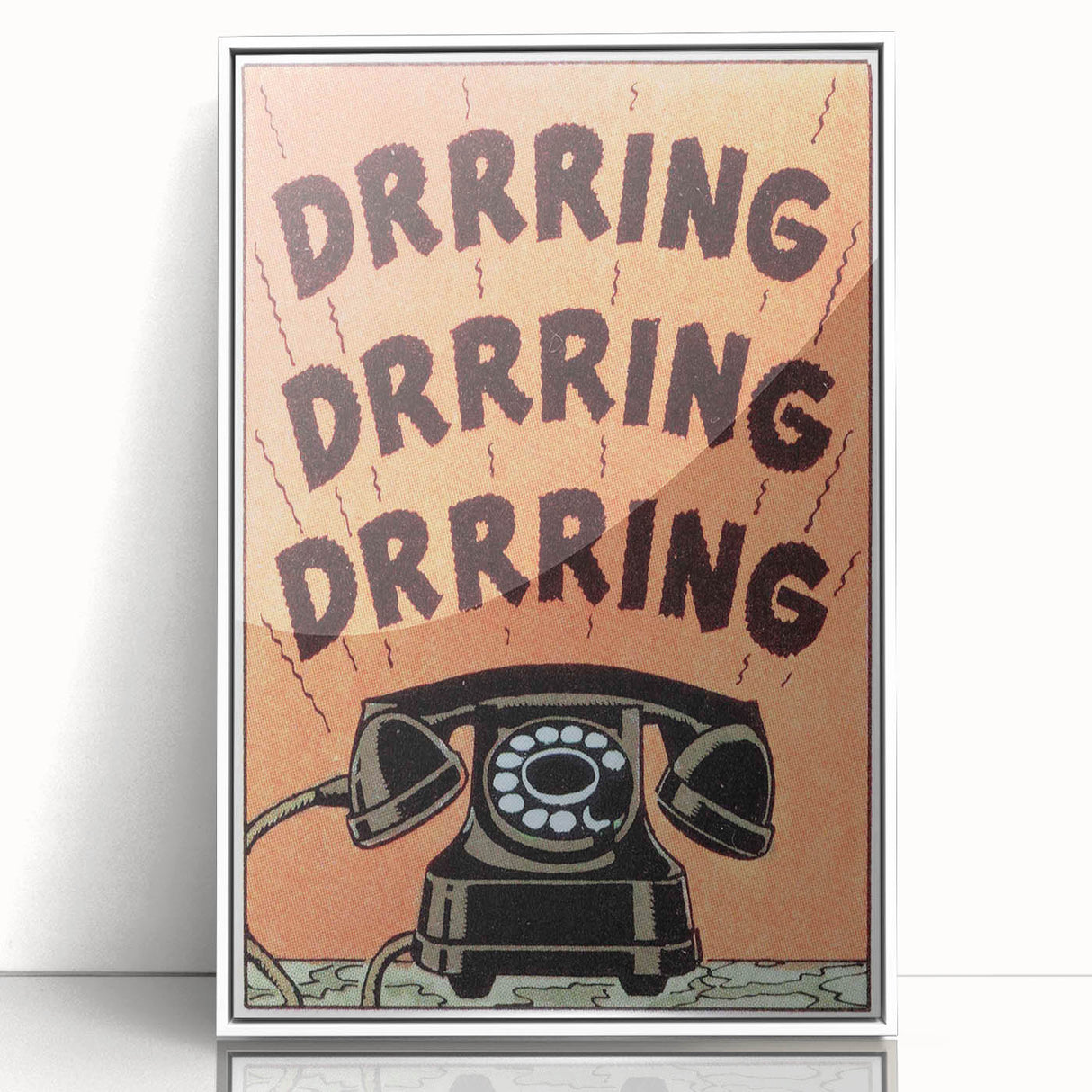 Vintage Motivational Poster - Retro Telephone "Drrring" Art Print