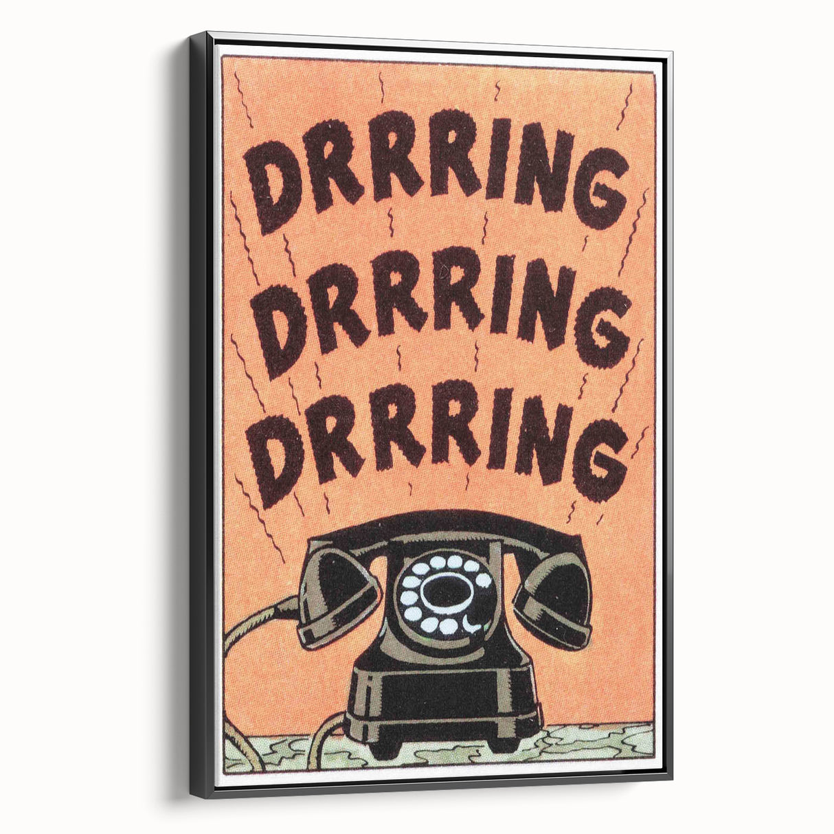 Vintage Motivational Poster - Retro Telephone "Drrring" Art Print