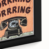 Vintage Motivational Poster - Retro Telephone "Drrring" Art Print