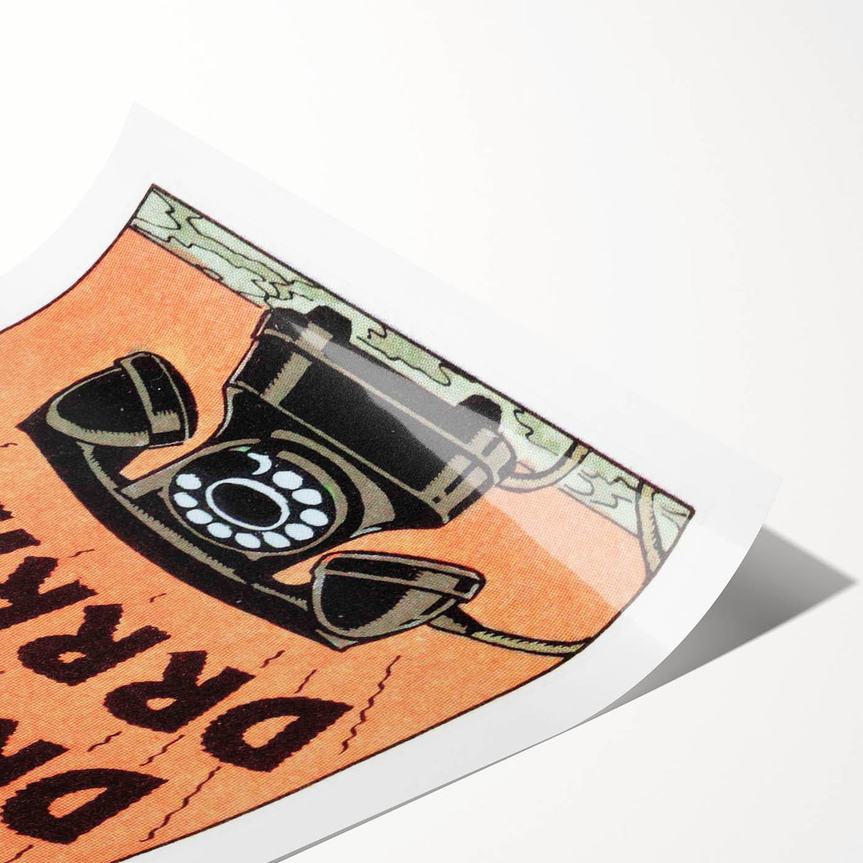 Vintage Motivational Poster - Retro Telephone "Drrring" Art Print