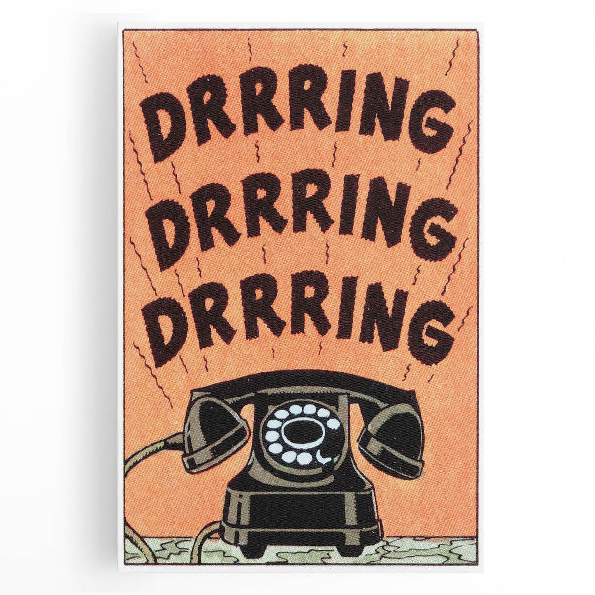 Vintage Motivational Poster - Retro Telephone "Drrring" Art Print