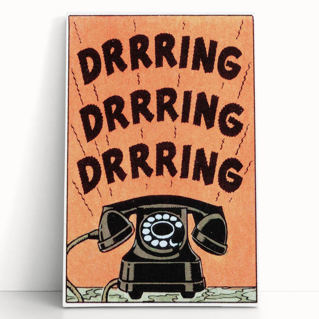 Vintage Motivational Poster - Retro Telephone "Drrring" Art Print