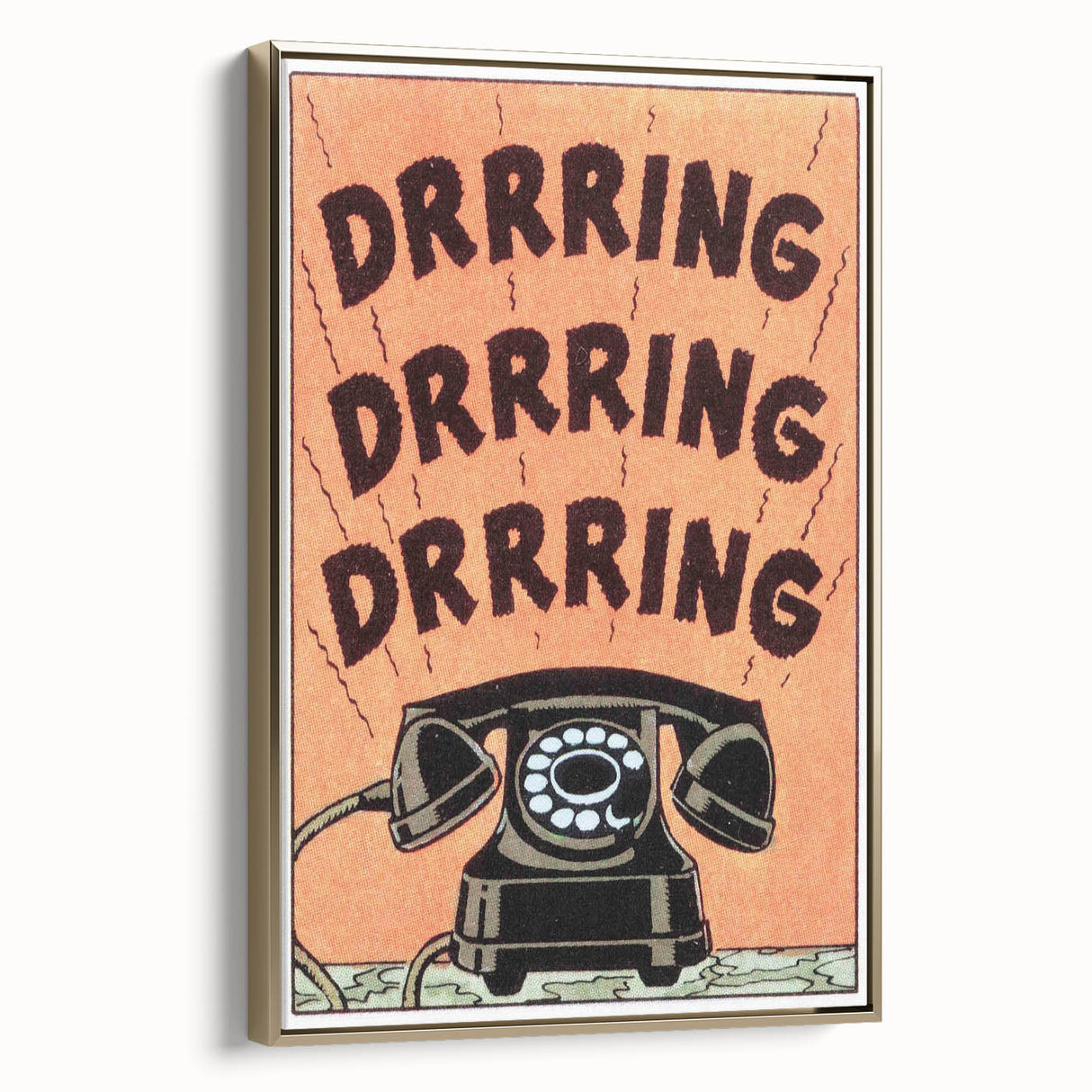 Vintage Motivational Poster - Retro Telephone "Drrring" Art Print