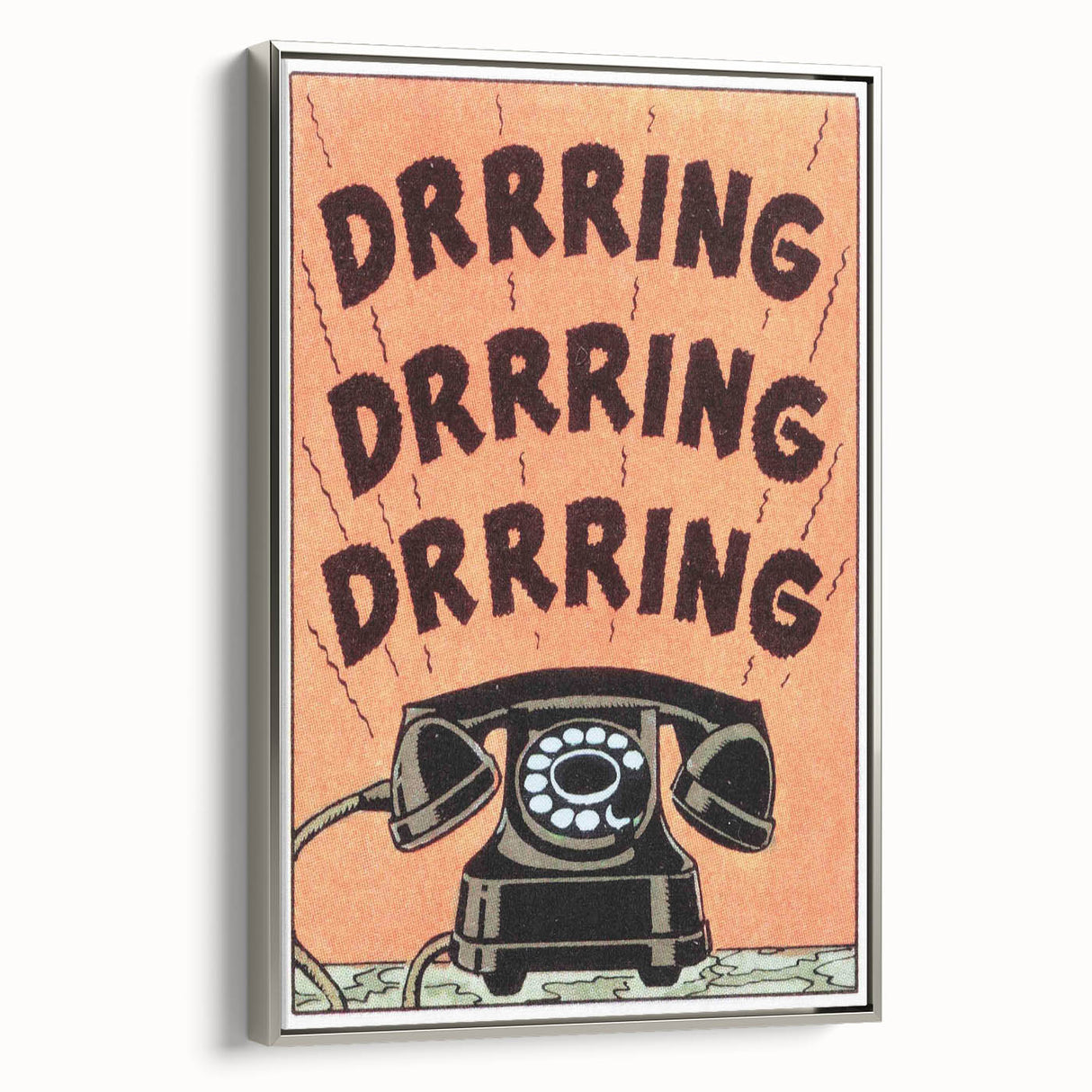 Vintage Motivational Poster - Retro Telephone "Drrring" Art Print