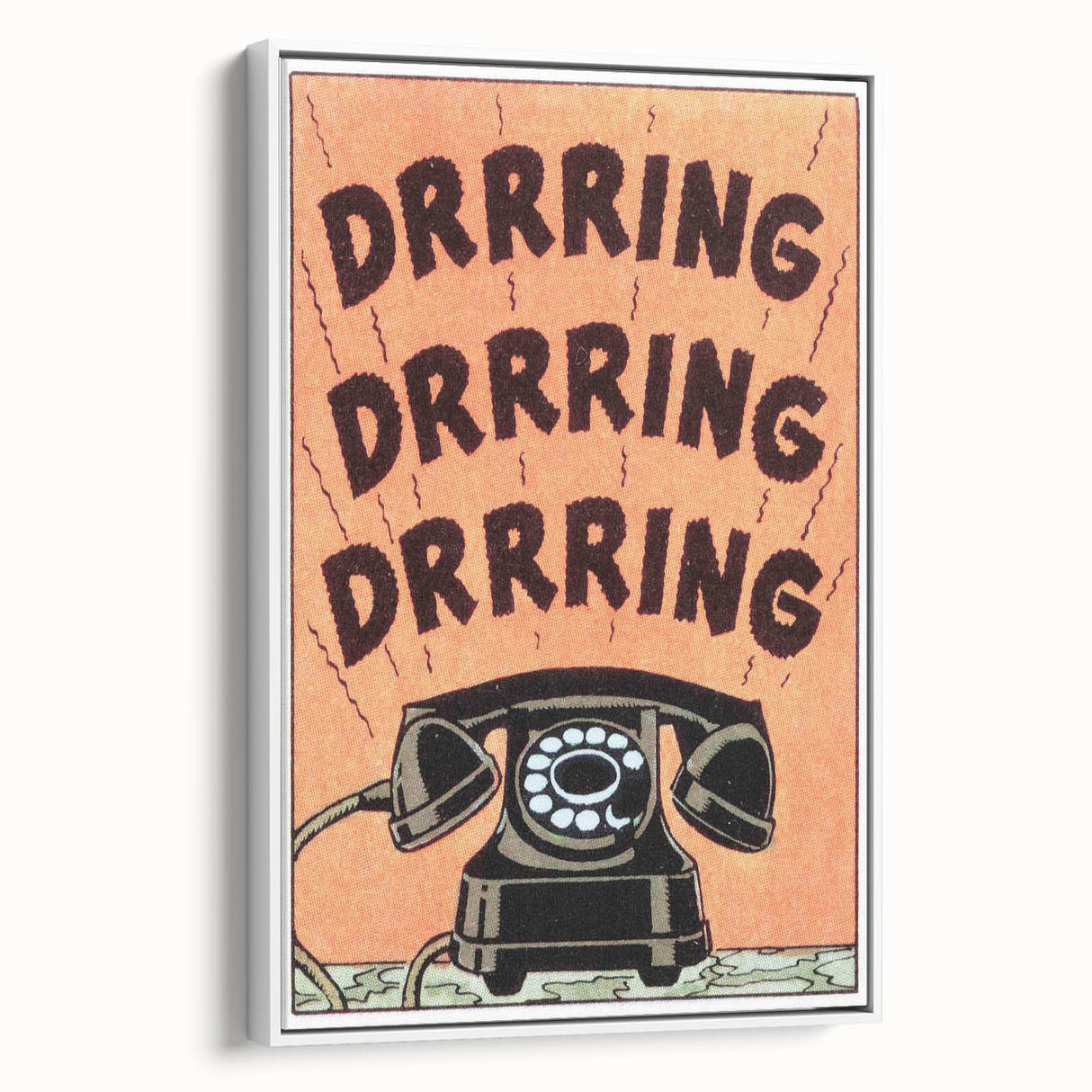 Vintage Motivational Poster - Retro Telephone "Drrring" Art Print