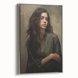 Classic Portrait Artwork - Timeless Woman in Deep Tones Wall Art
