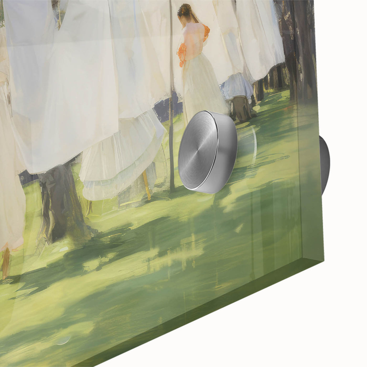 Vintage Portrait Art – Sunlit Laundry Scene Canvas Print
