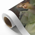 Antique Portrait Prints - Elegant Lady in Soft Green Gown Canvas