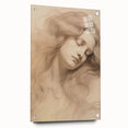 Classic Portrait Artwork - Ethereal Woman Pencil Sketch Canvas