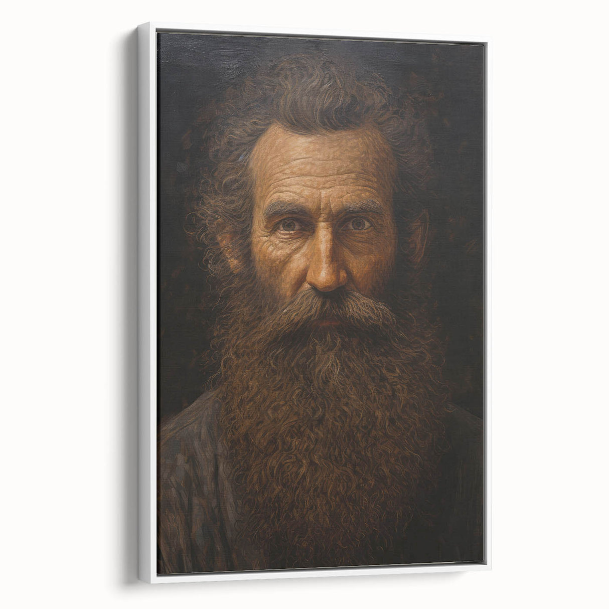 Antique Portrait Prints - Rugged Bearded Man Vintage Canvas Art