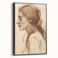 Antique Sketch Portrait Art – Retro Charcoal Canvas & Prints