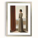 Classic Portrait Artwork - Elegant Woman by Window Wall Art