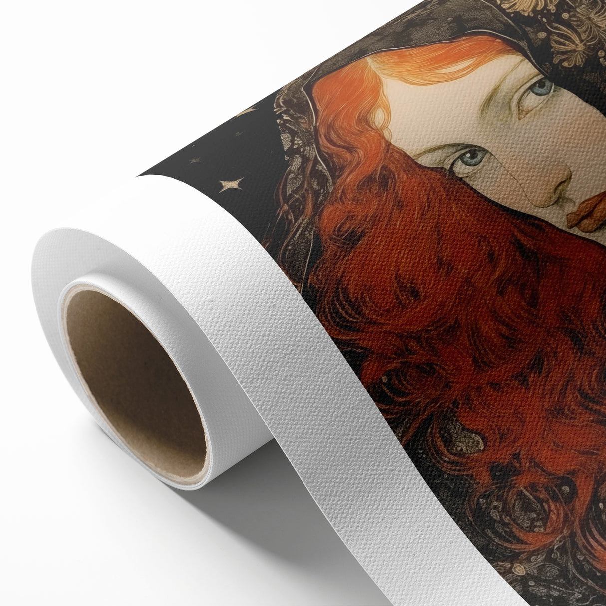 Antique Portrait Prints - Mysterious Red-Haired Woman Wall Art