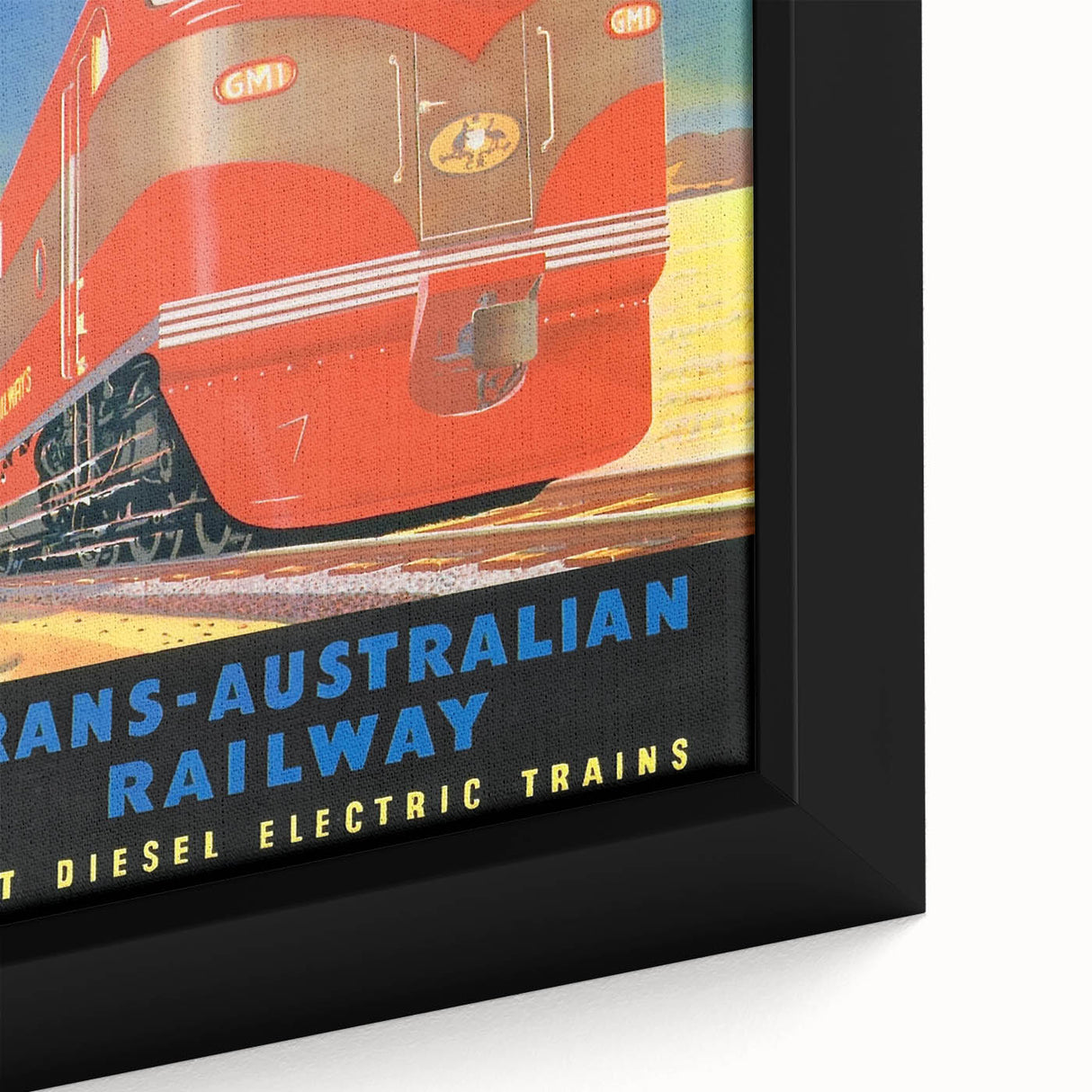 Vintage Trans-Australian Railway Poster – Classic Train Art Print