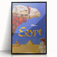 Vintage Egypt Travel Poster – Retro Camel and Pyramids Wall Art