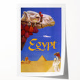 Vintage Egypt Travel Poster – Retro Camel and Pyramids Wall Art