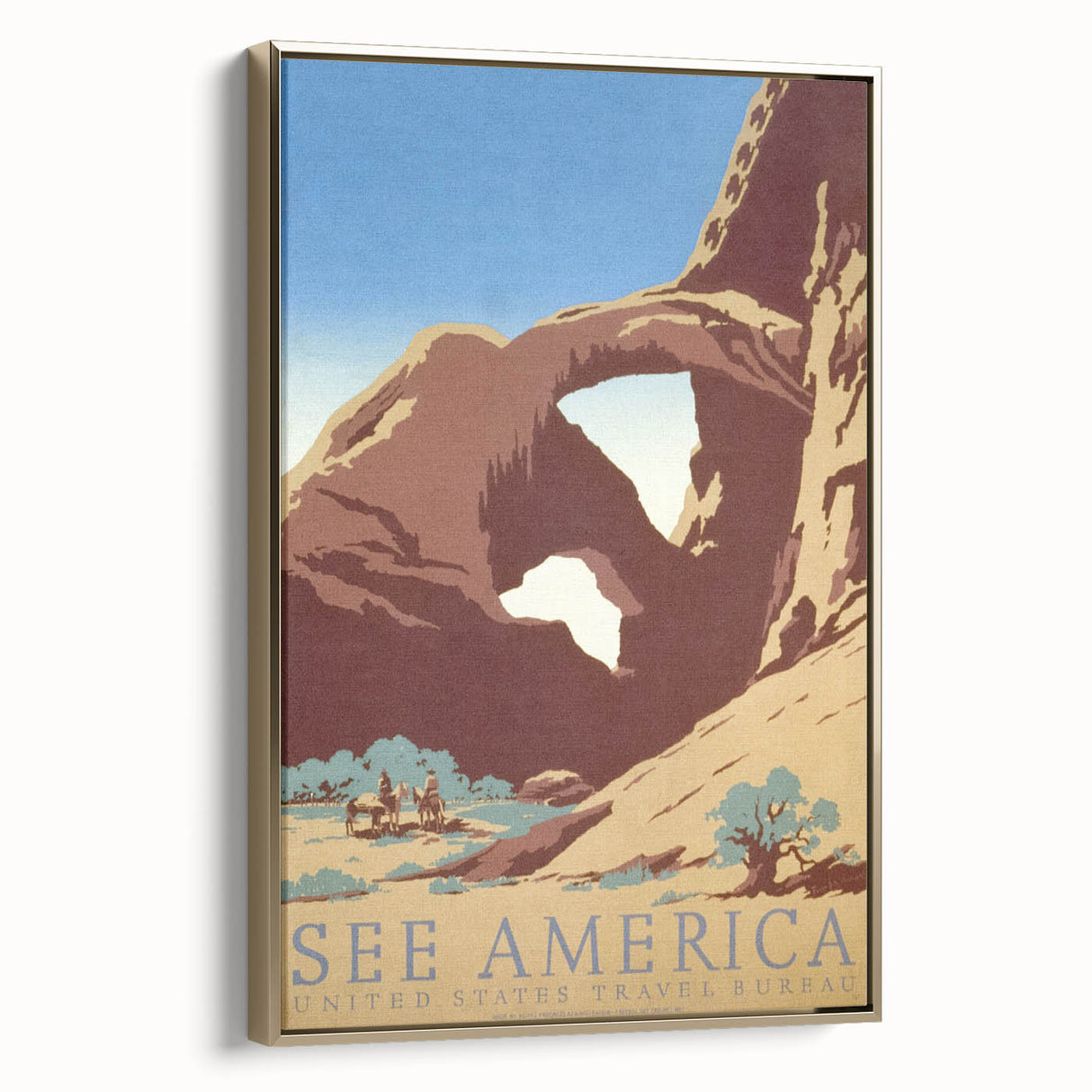 Vintage See America Travel Poster – Retro National Park Art
