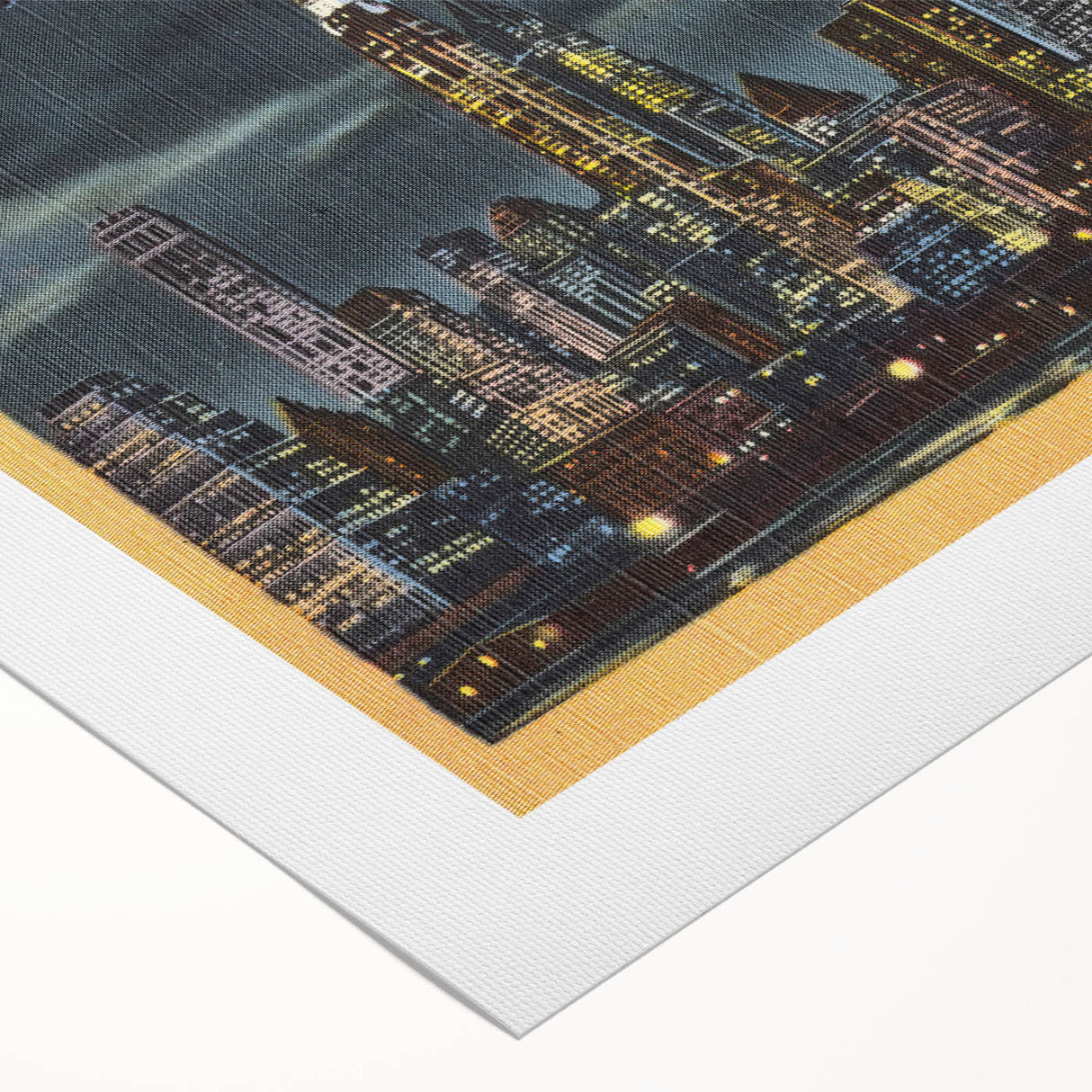 NYC Skyline at Night Poster – Vintage Brooklyn Bridge Art