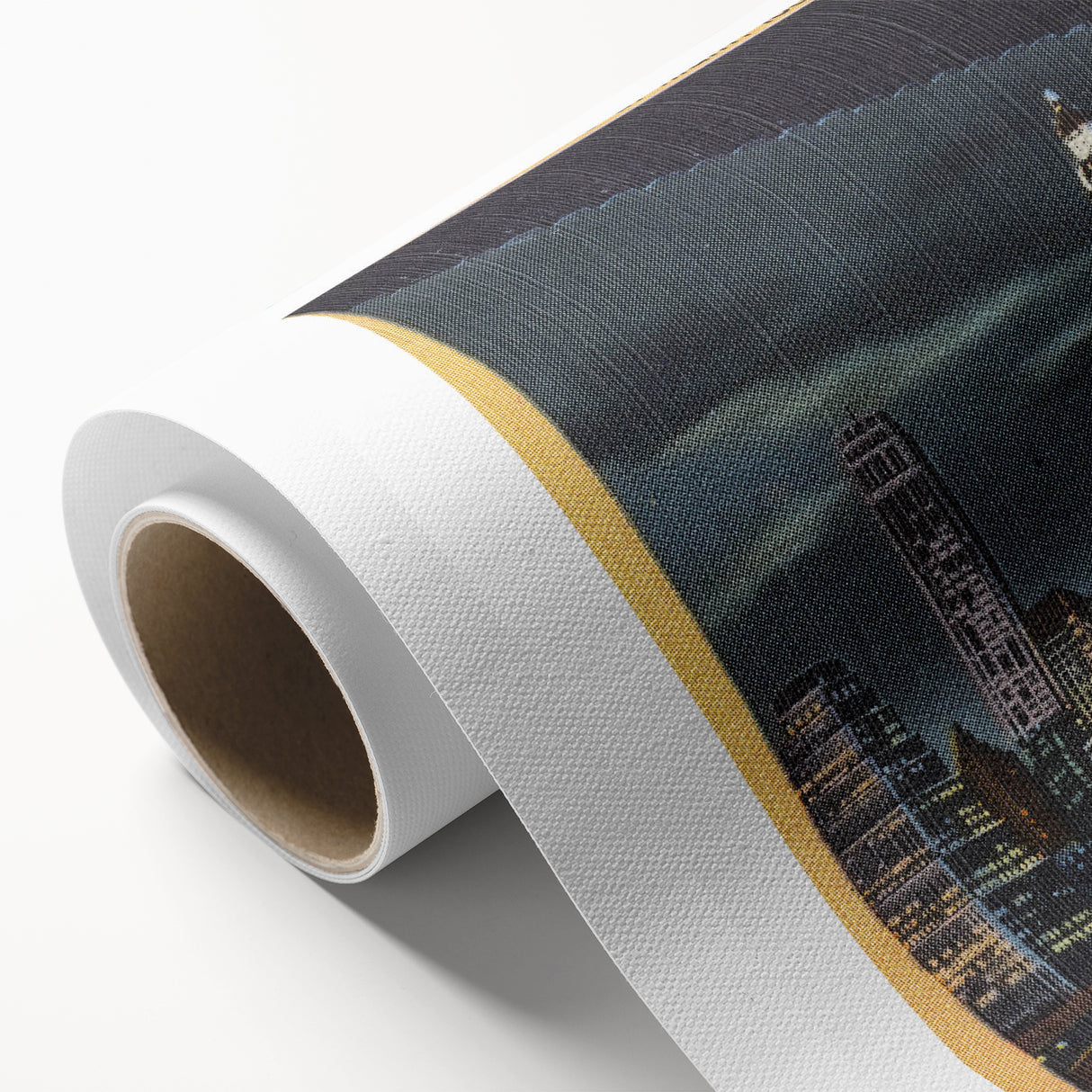 NYC Skyline at Night Poster – Vintage Brooklyn Bridge Art
