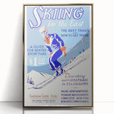Vintage Skiing in the East Poster – Retro Winter Travel Art